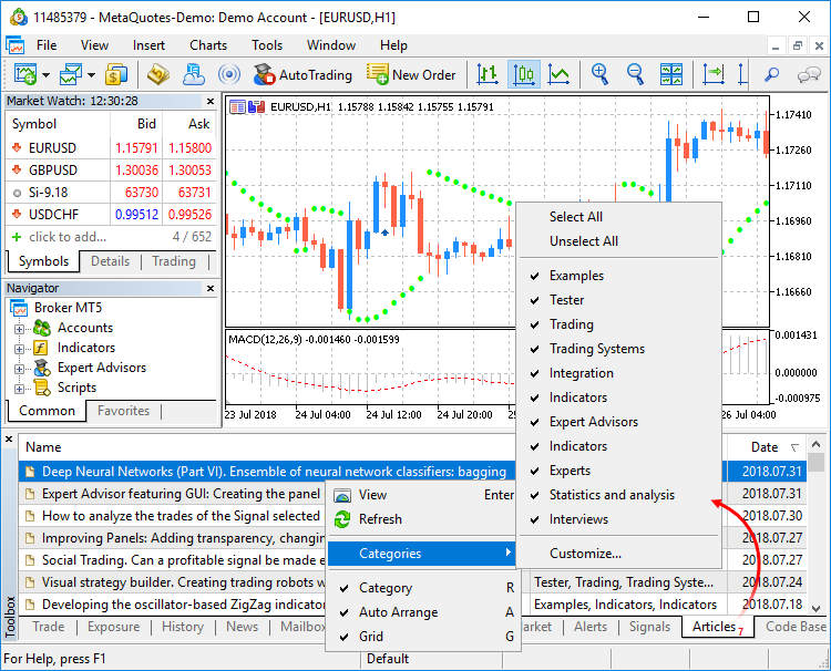 Articles on MQL4/MQL5 programming